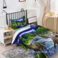 Children's room cartoon animal 3 piece bedding set